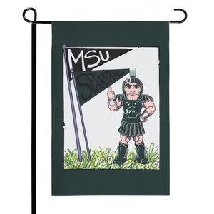 Michigan State Spartans Garden Flag Mascot MSU Spartans NWT Magnolia Lane